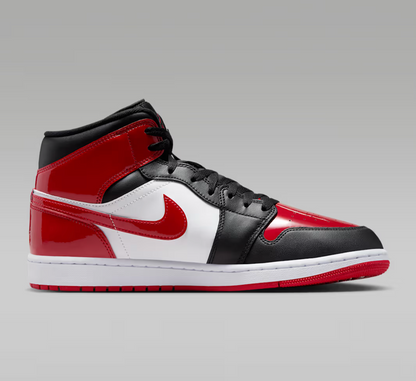 Jordan 1 mid SE Patent Bred Toe