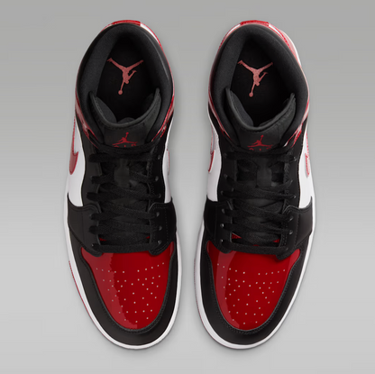Jordan 1 mid SE Patent Bred Toe