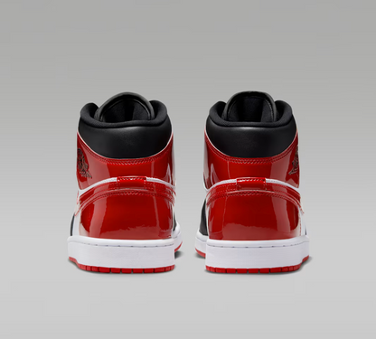 Jordan 1 mid SE Patent Bred Toe