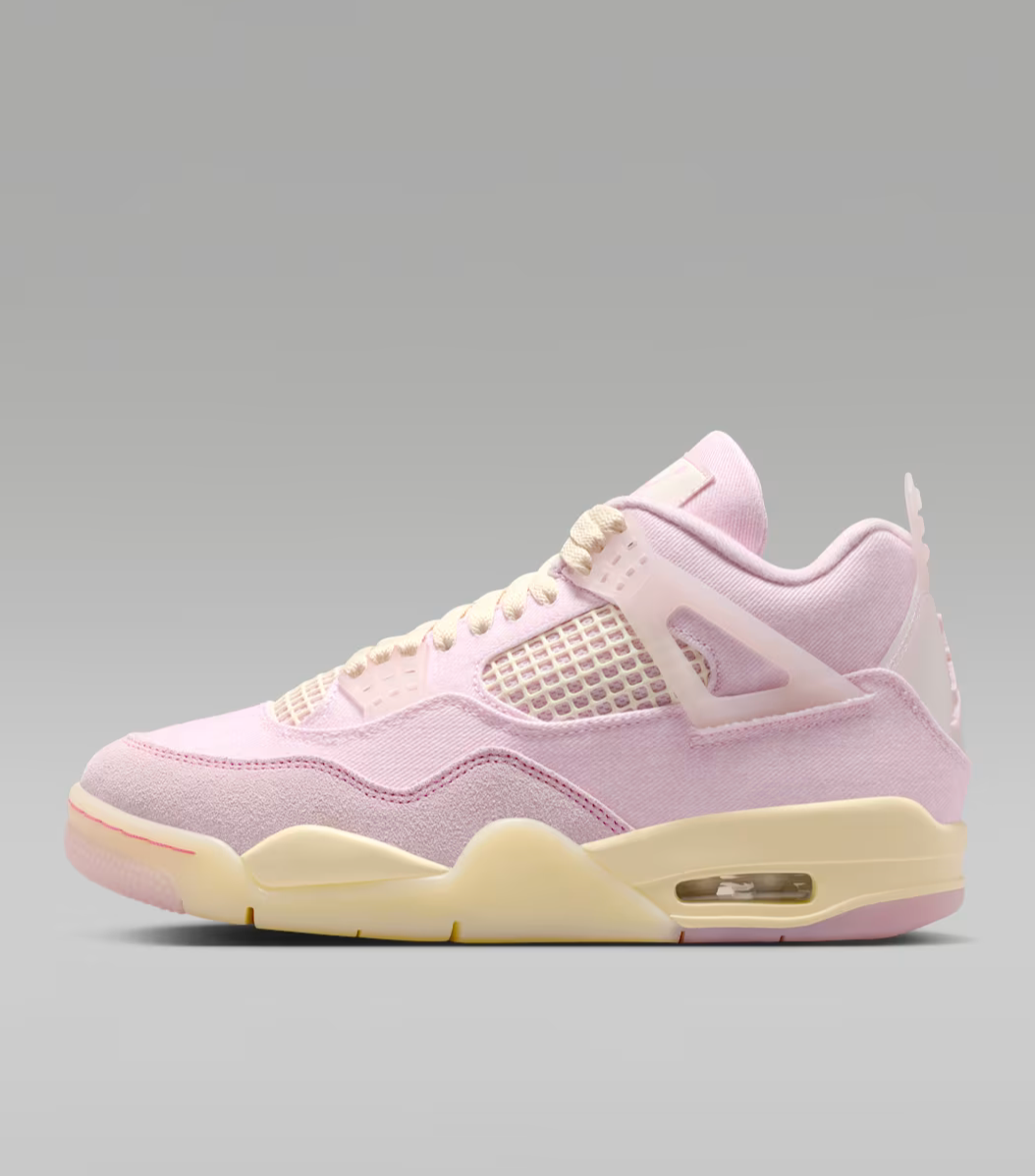 Jordan 4 retro Pearl Pink and Iced Carmine (Women's)