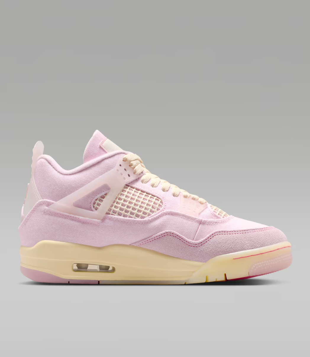 Jordan 4 retro Pearl Pink and Iced Carmine (Women's)