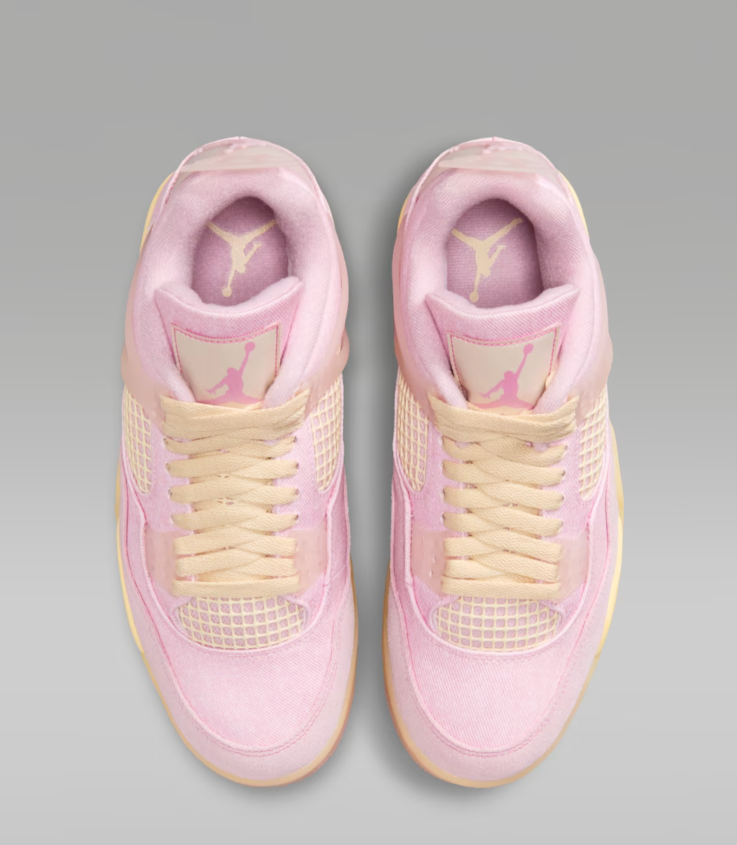 Jordan 4 retro Pearl Pink and Iced Carmine (Women's)